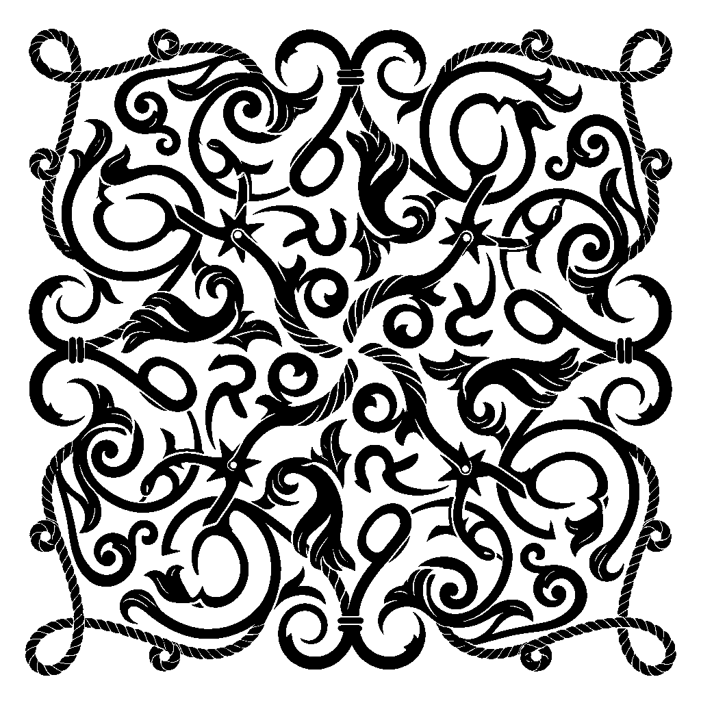 Ranch Brand Scroll laser engraving Style DNA reference