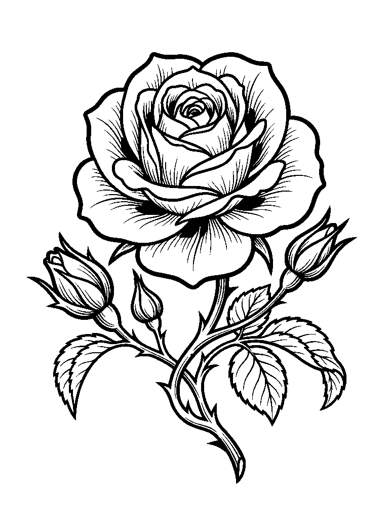 Rose & Thorn laser engraving Style DNA reference