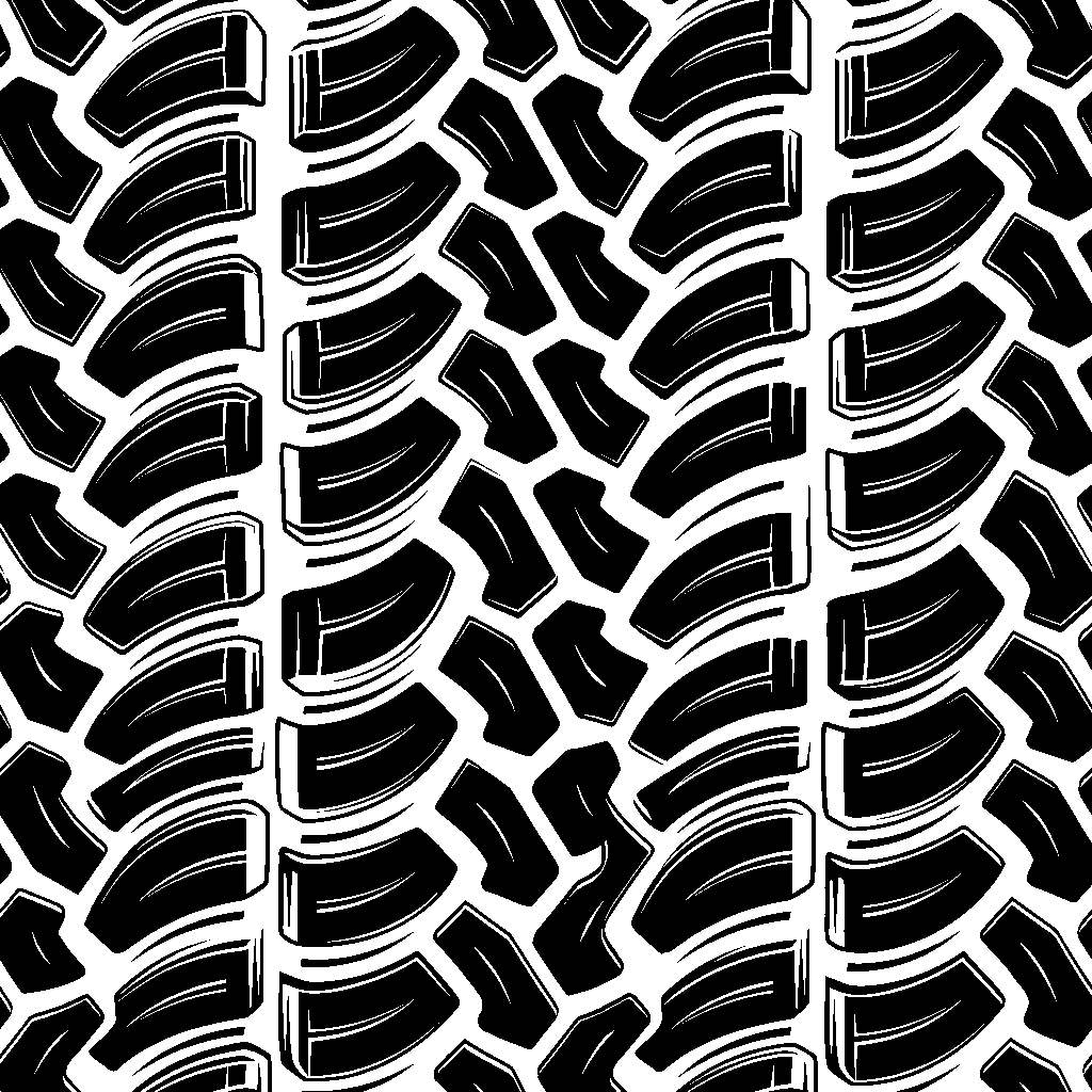 Tire Tread Knobby laser engraving Style DNA reference