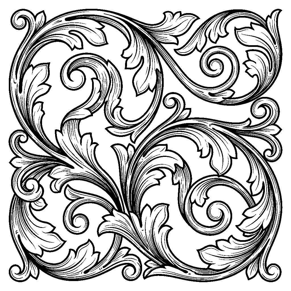 Unbroken Acanthus laser engraving Style DNA reference