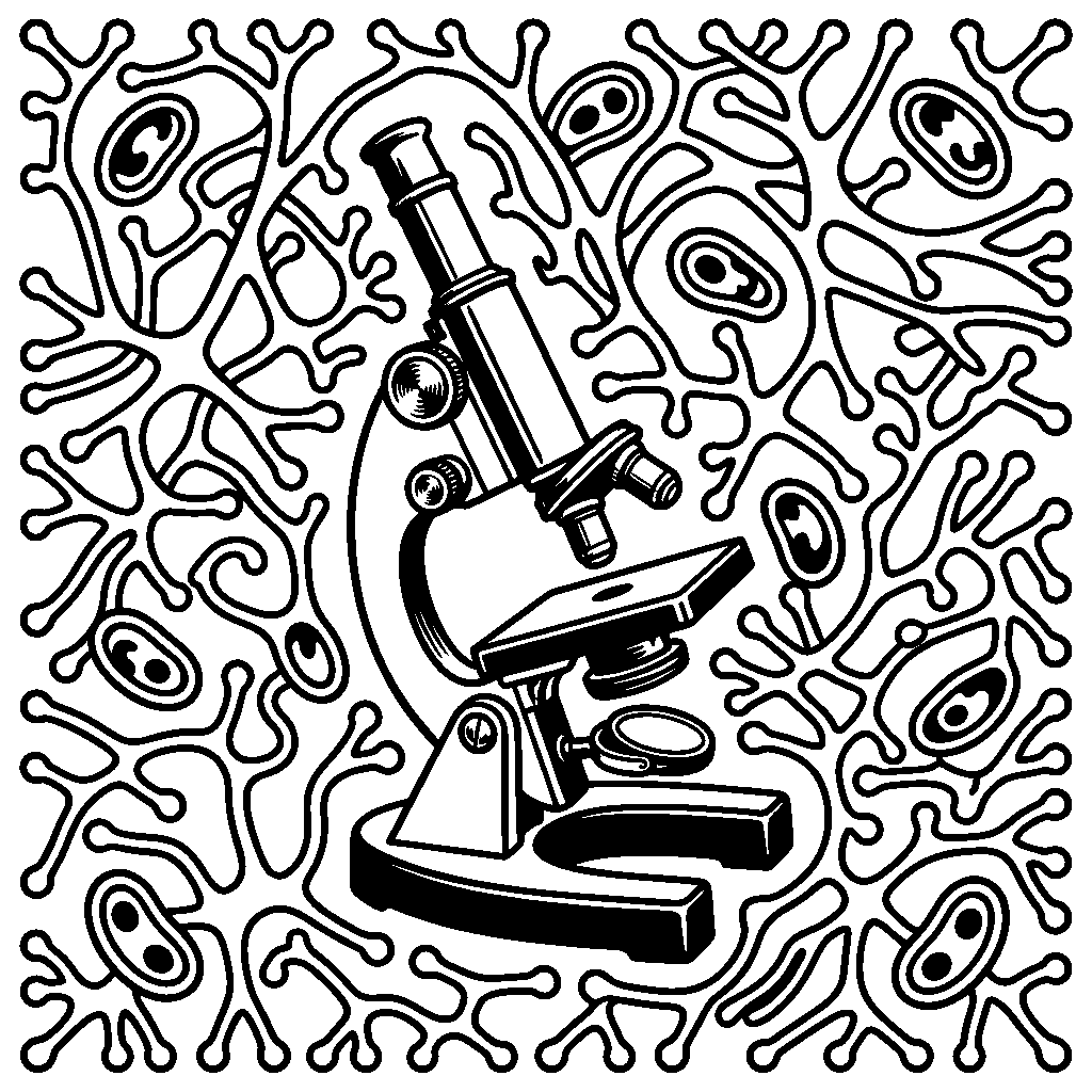 Compound Microscope Study laser engraving Style DNA reference