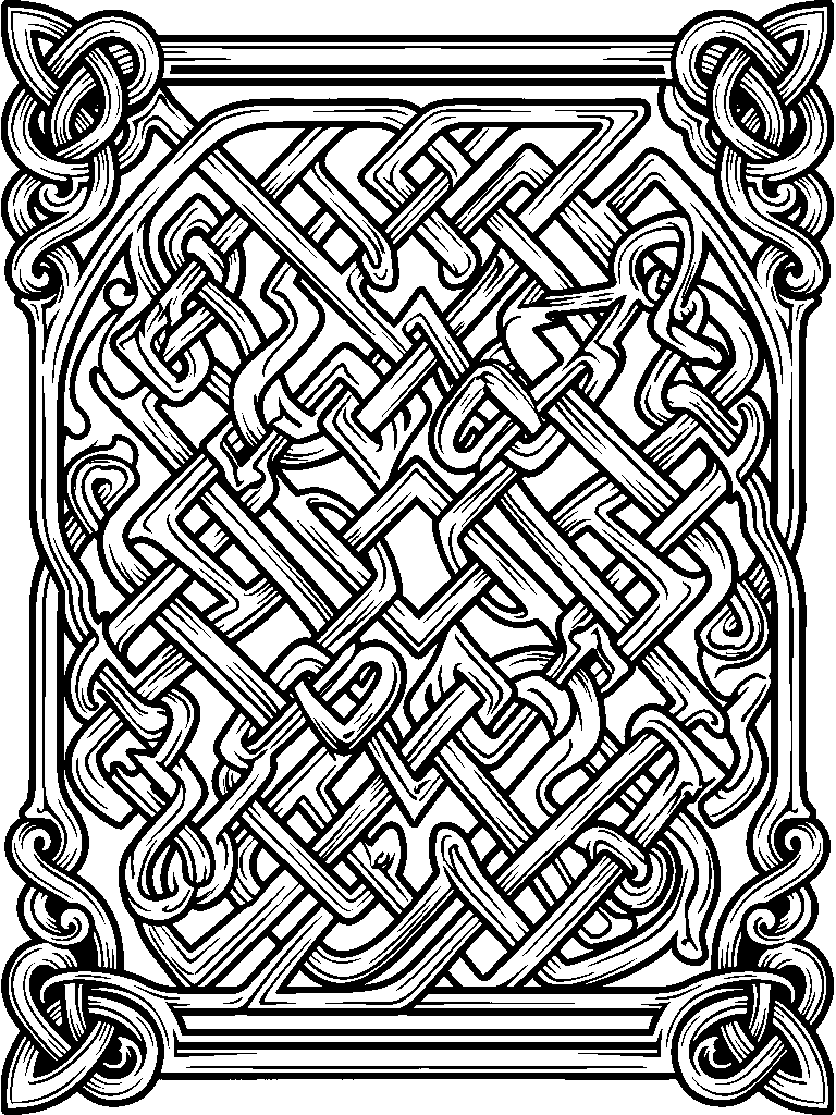 Norse Geometric Staves laser engraving Style DNA reference