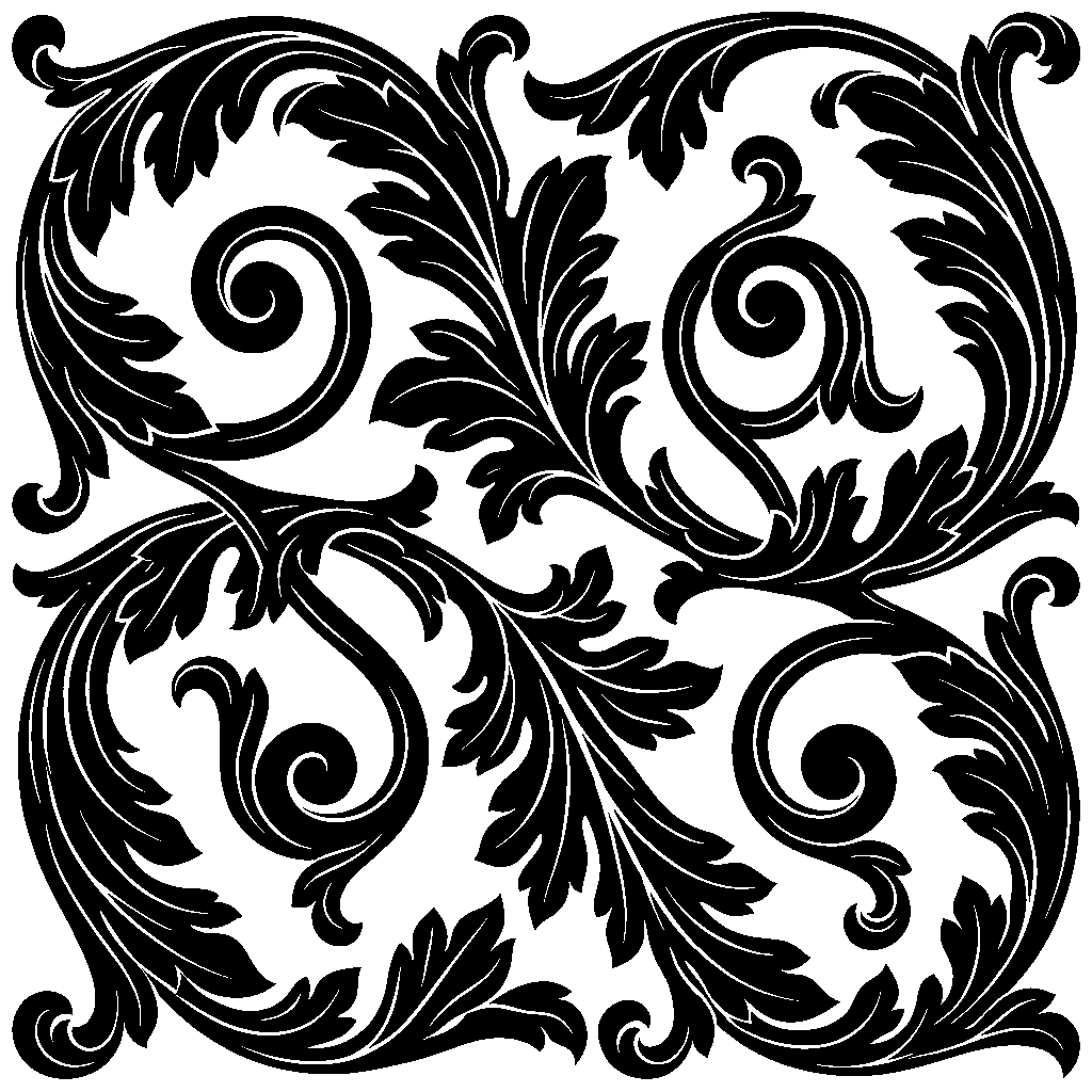 Solid Fill Acanthus Scroll laser engraving Style DNA reference
