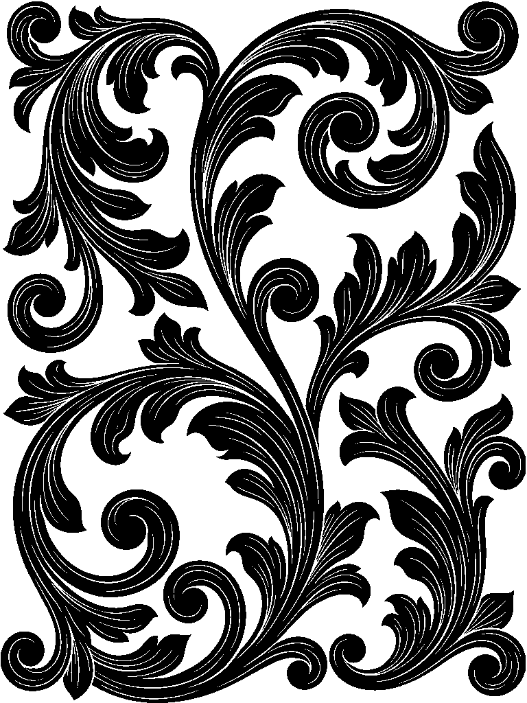 Solid Fill Western Scroll laser engraving Style DNA reference