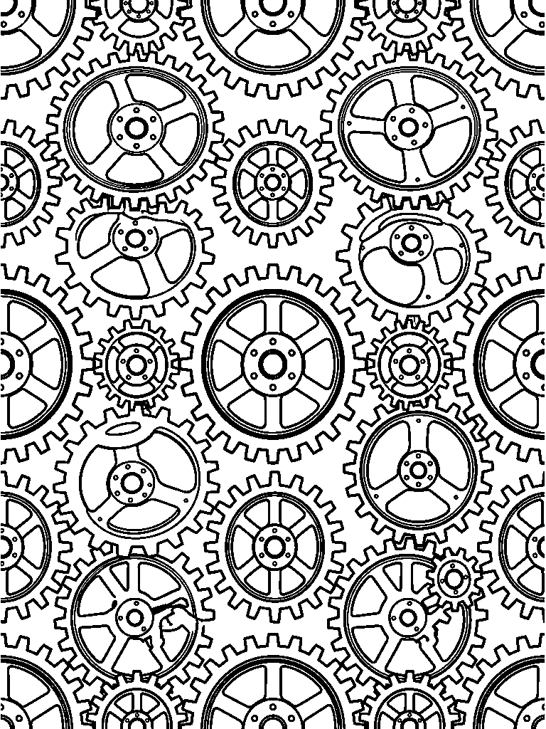 Steampunk Gears laser engraving Style DNA reference