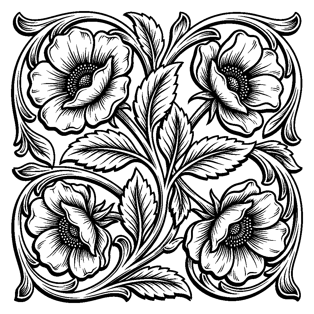 Texas Floral Tooling laser engraving Style DNA reference