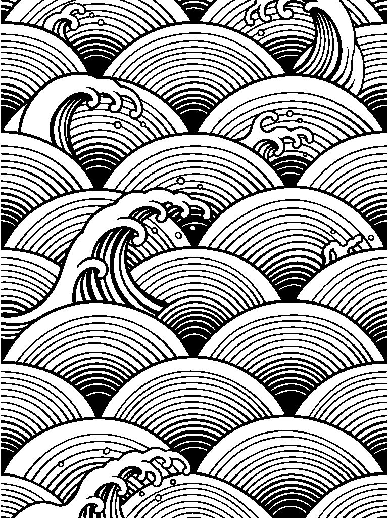 Wave Pattern laser engraving Style DNA reference