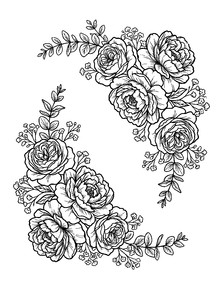 Wedding Florals laser engraving Style DNA reference