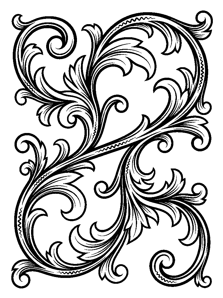 Western Bright Cut laser engraving Style DNA reference