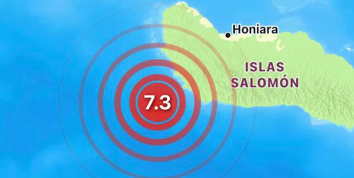 Emiten alerta de tsunami tras sismo en Islas Salomón