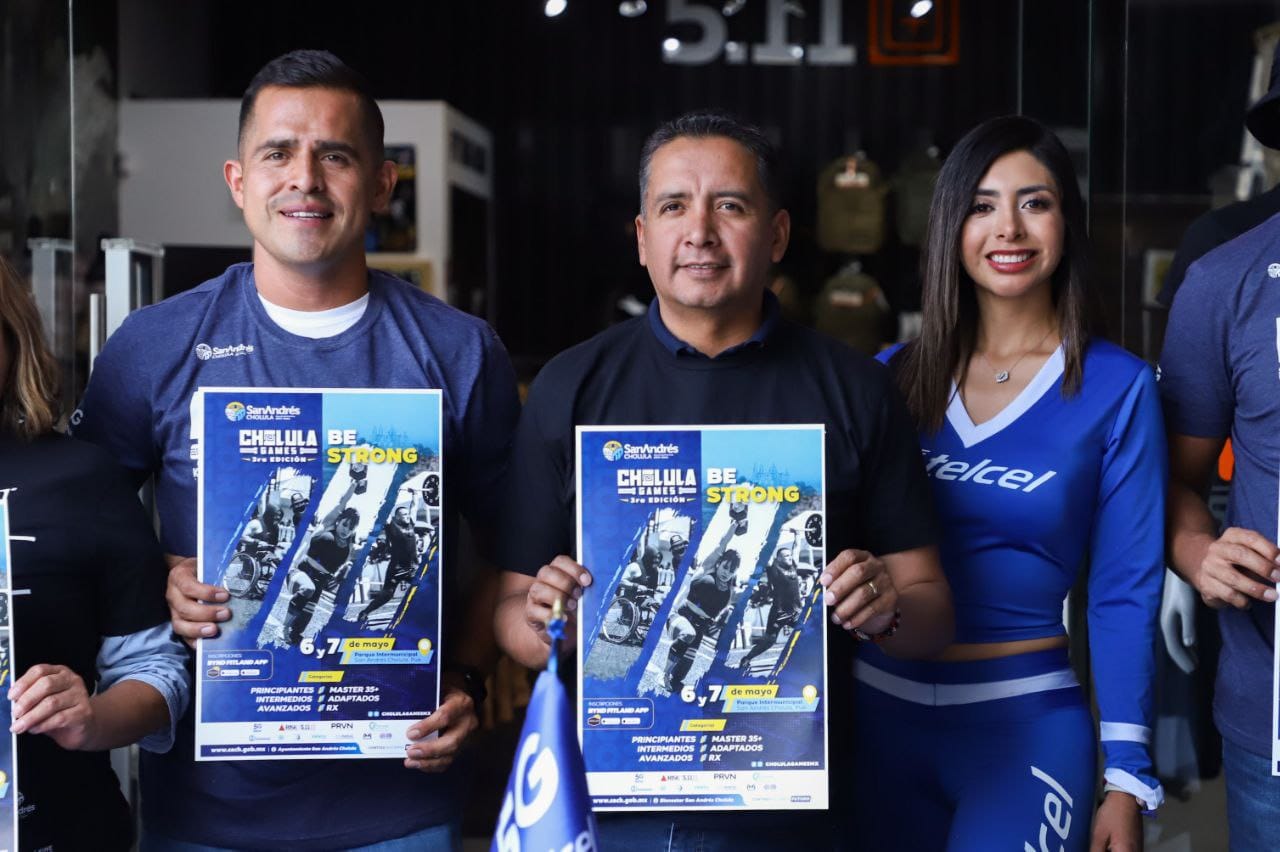 Presenta Ayuntamiento de San Andrés Cholula Playera de Atletas y Jueces de la Competencia Cholula Games