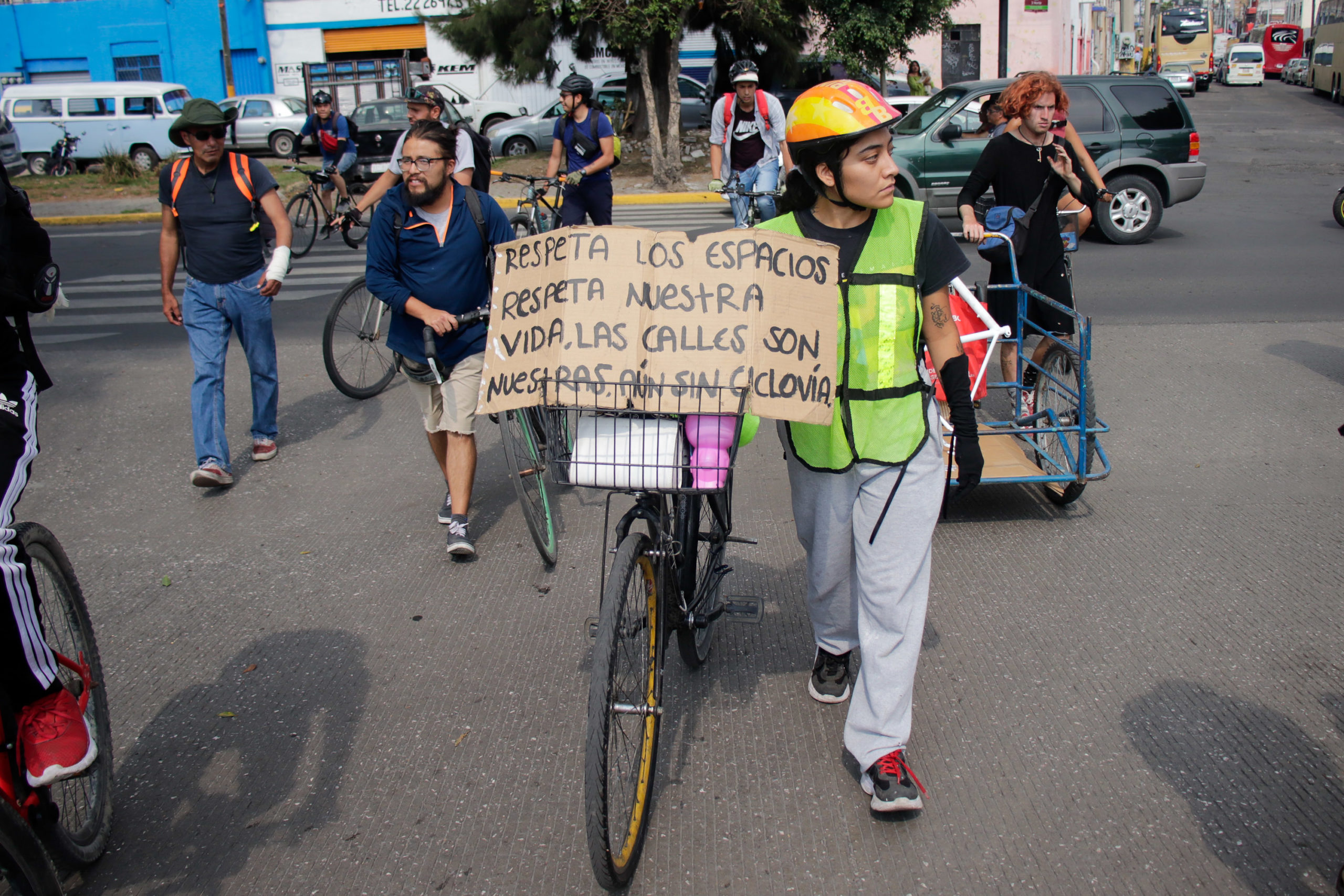 protesta ciclista