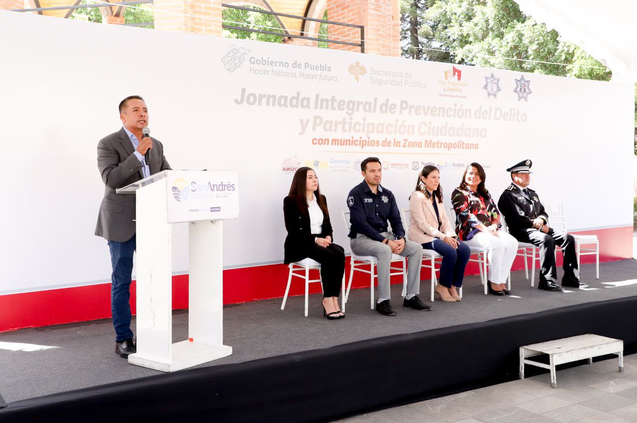 Preside San Andrés Cholula jornada integral de prevención del delito y participación ciudadana 