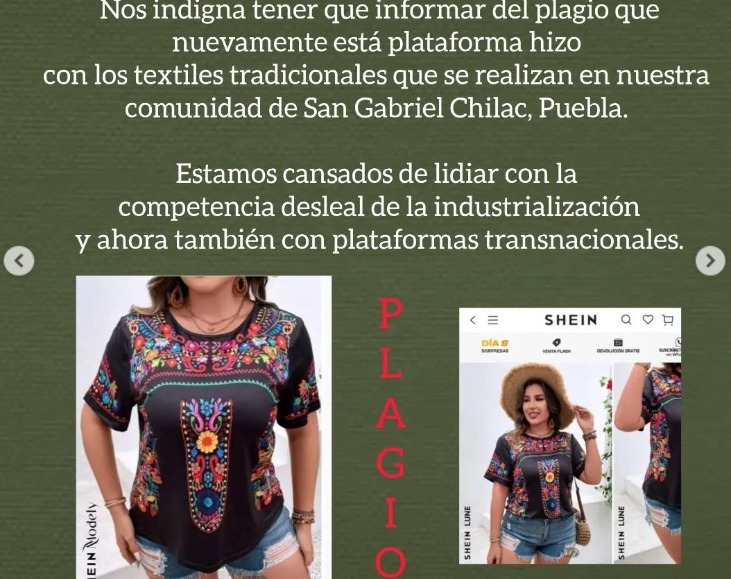 Blusas plagiadas por Shein 