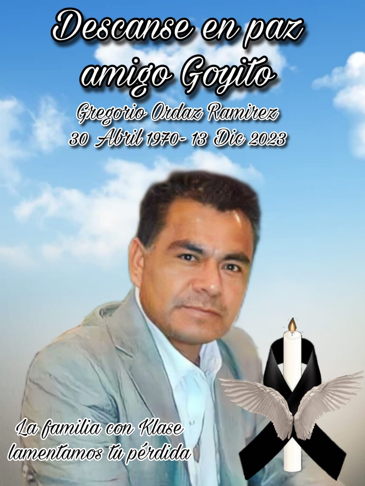 Muere Gregorio Ordaz