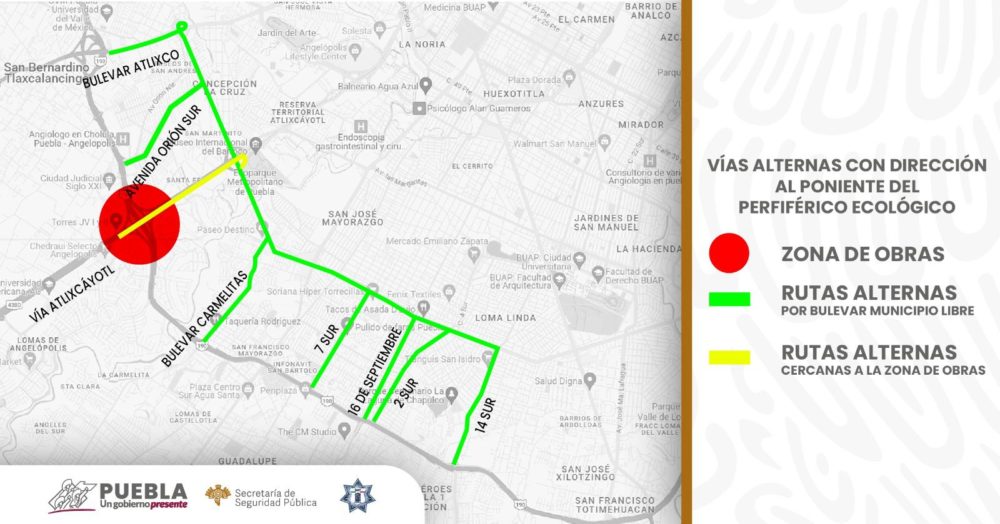 vias-alternas-por-obras-distribuidor-via-atlixcayotl