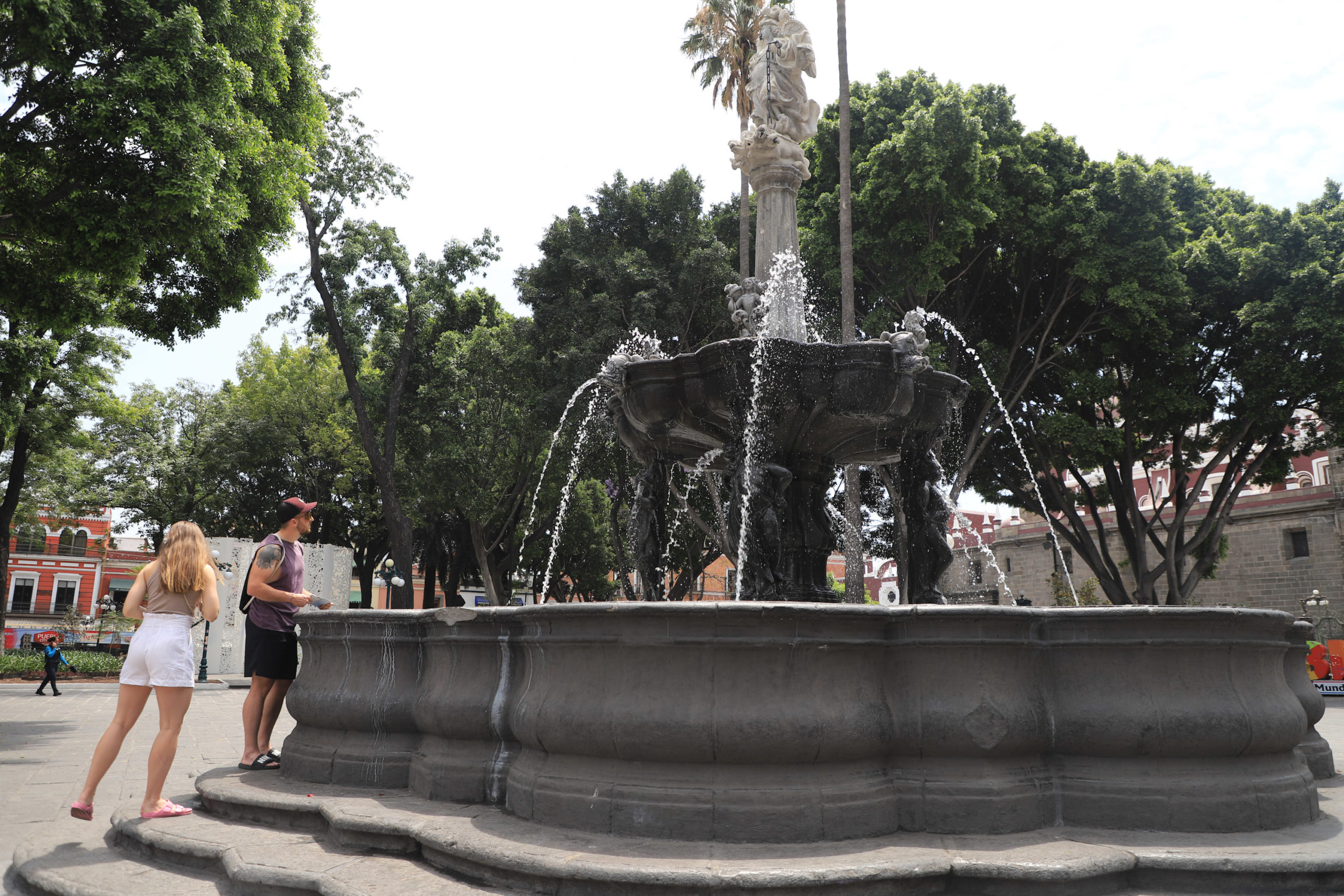 Daños de la fuente de San Miguel fueron ocasionados durante las marchas del 8M: