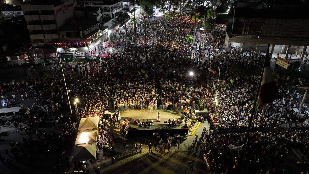 Mexicanos en Chiapas, Guerrero, Hidalgo y Yucatán muestran apoyo a Claudia Sheinbaum