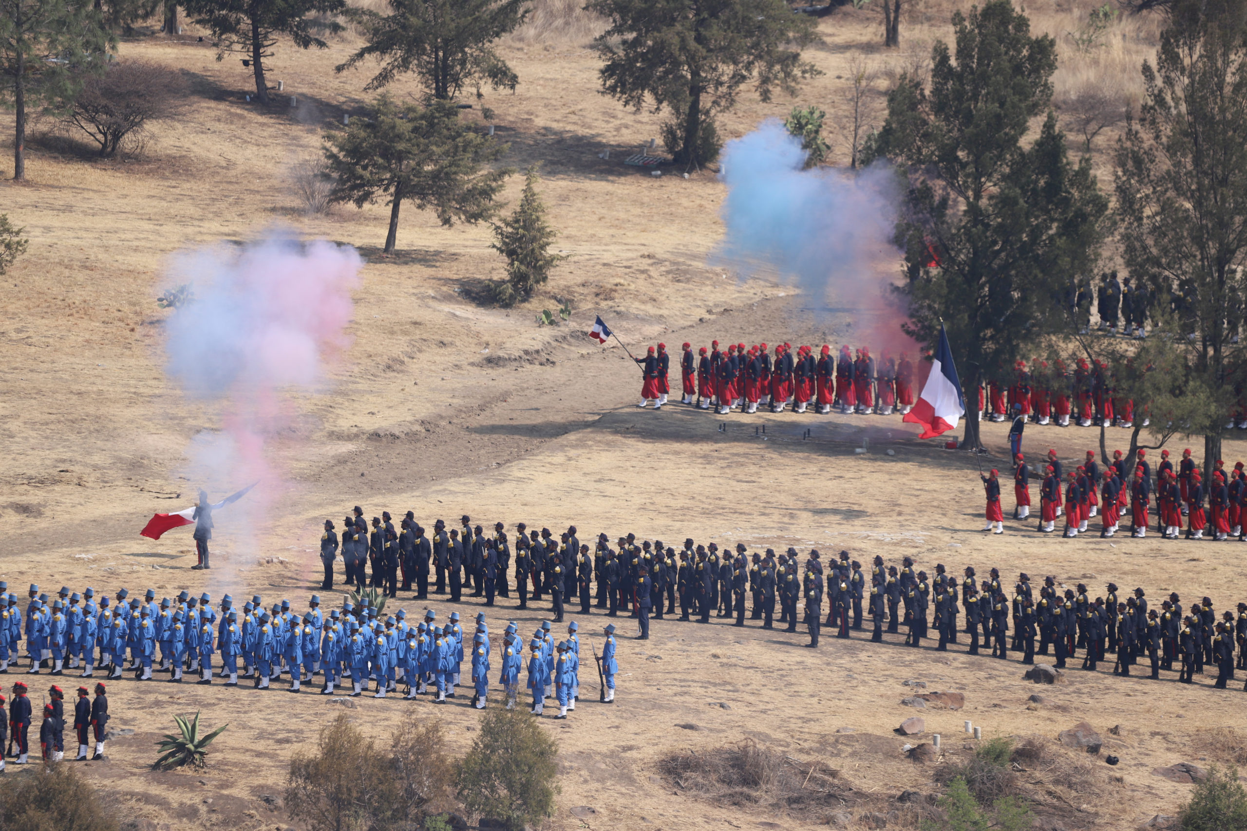 Se lleva a cabo escenificación de la Batalla del 5 de Mayo de 1862 en Puebla