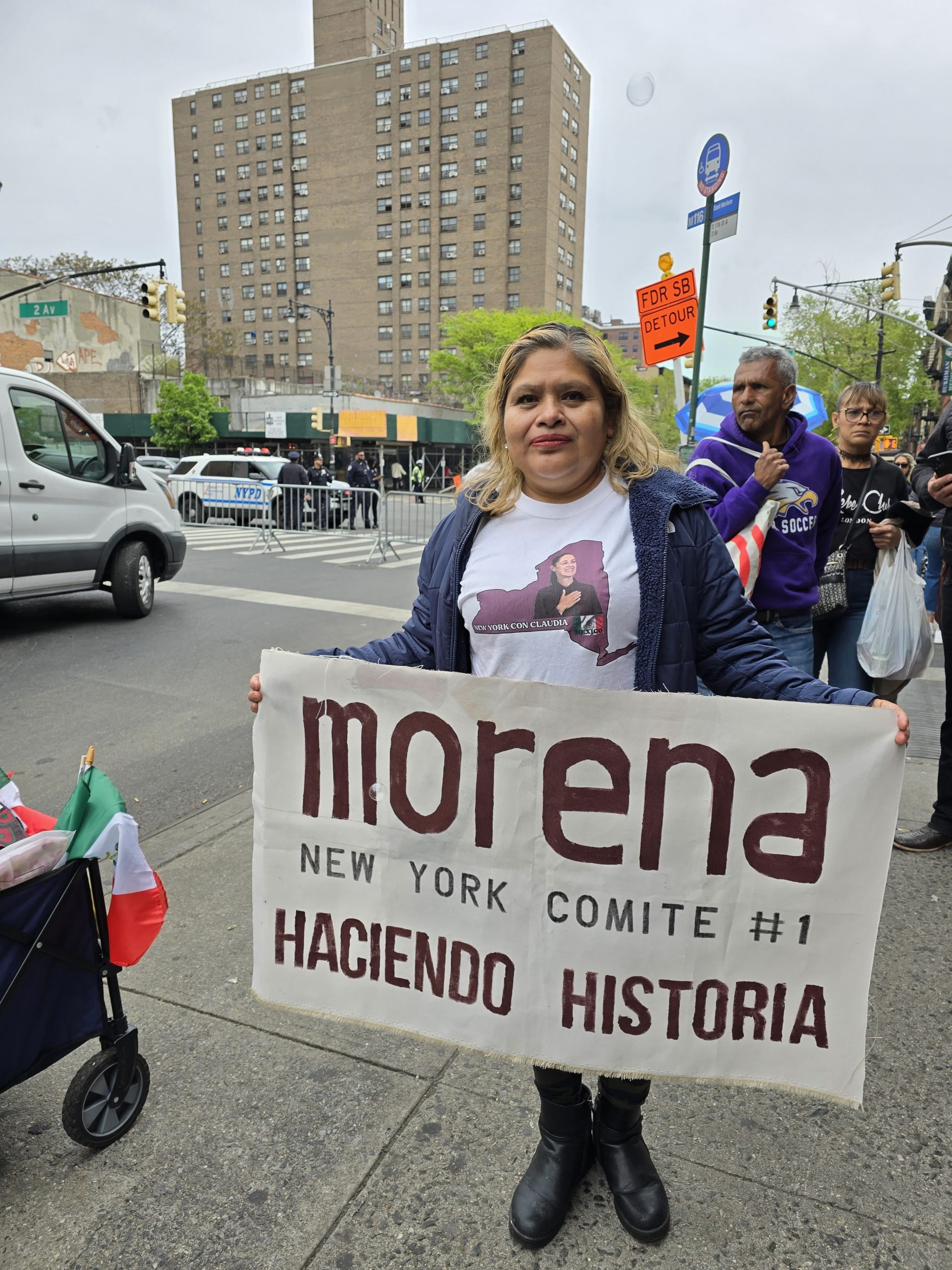 Comunidad migrante de Puebla en Nueva York expresa su apoyo a Armenta, en el marco del 5 de Mayo