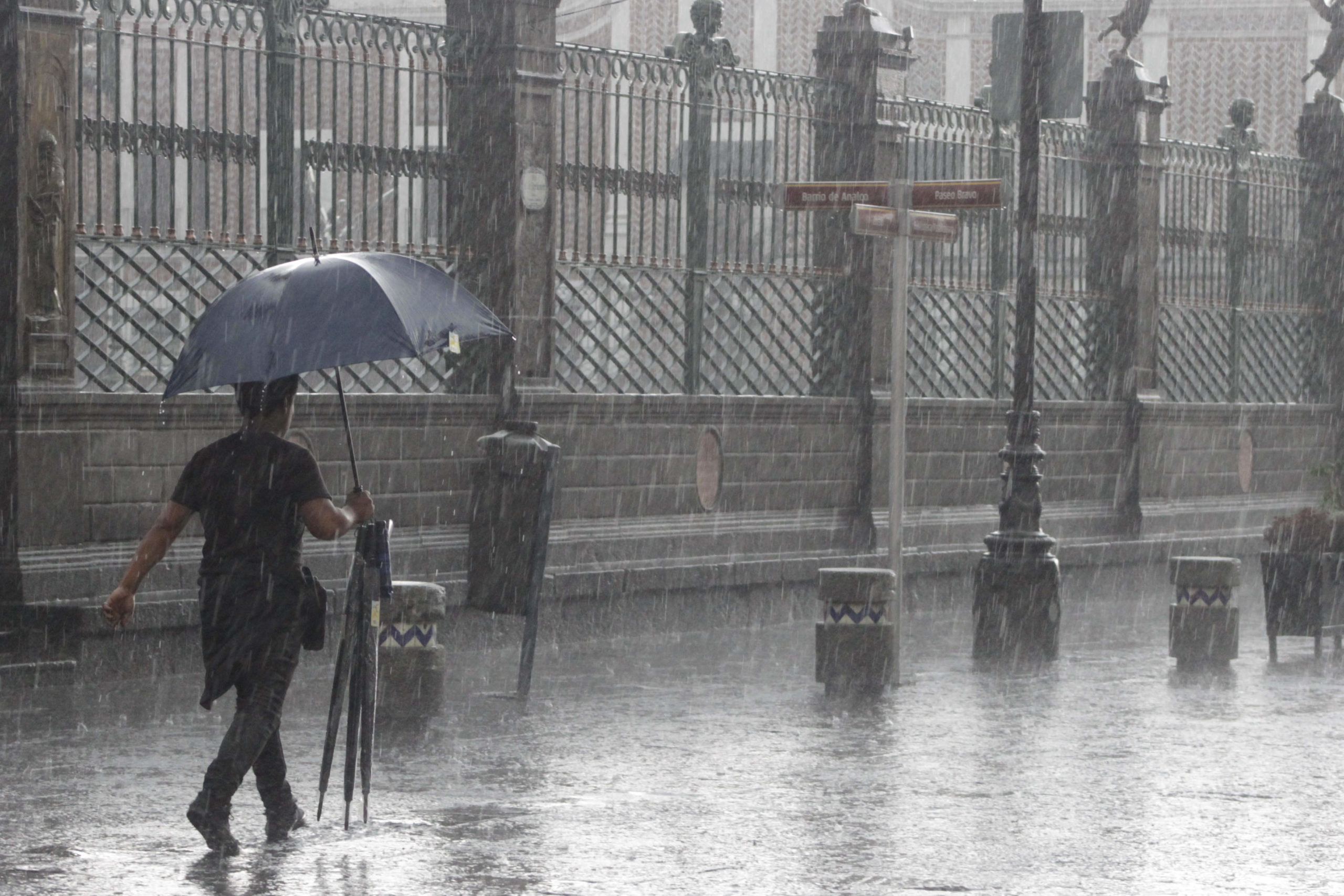 Fuerte granizada en Puebla