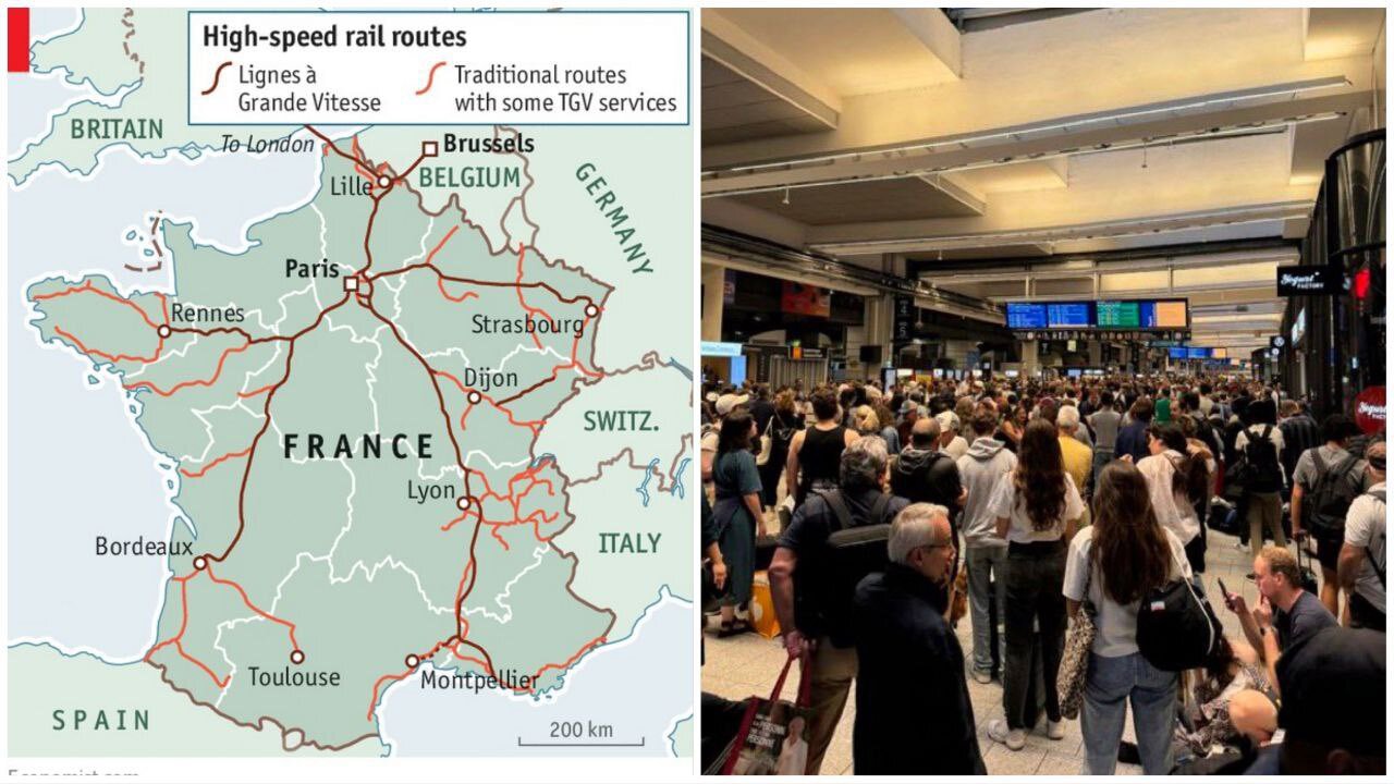 Ataque a la red ferroviaria de París causa caos antes de los Juegos Olímpicos 2024