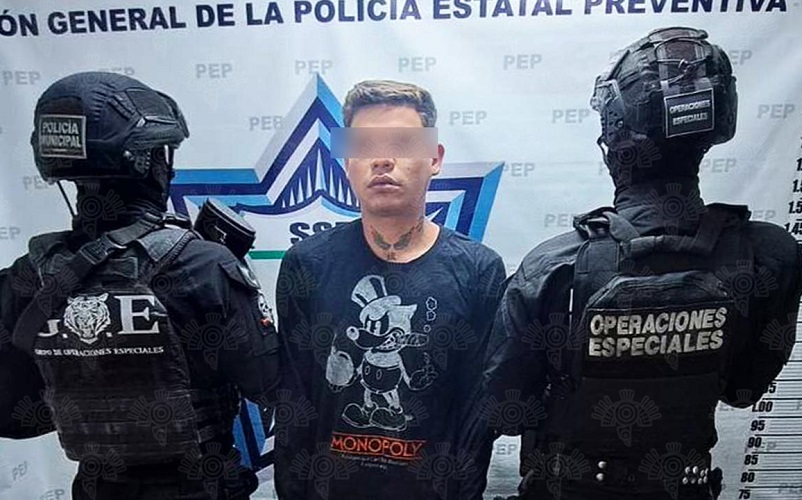 Ronald N., detenido en colonia Gobernadores de Puebla