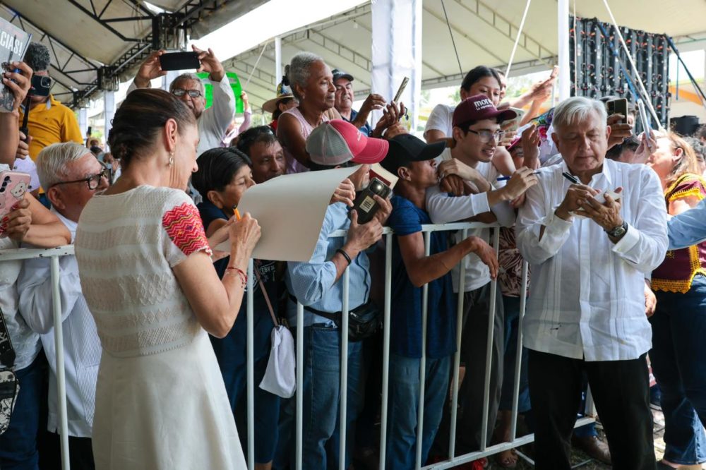 Sheinbaum y Obrador.