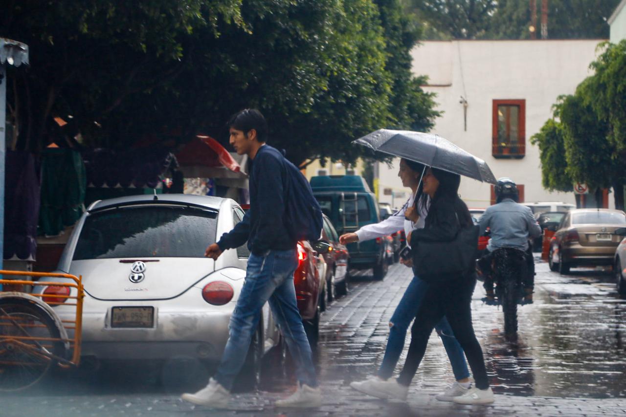 Lluvia en Puebla capital