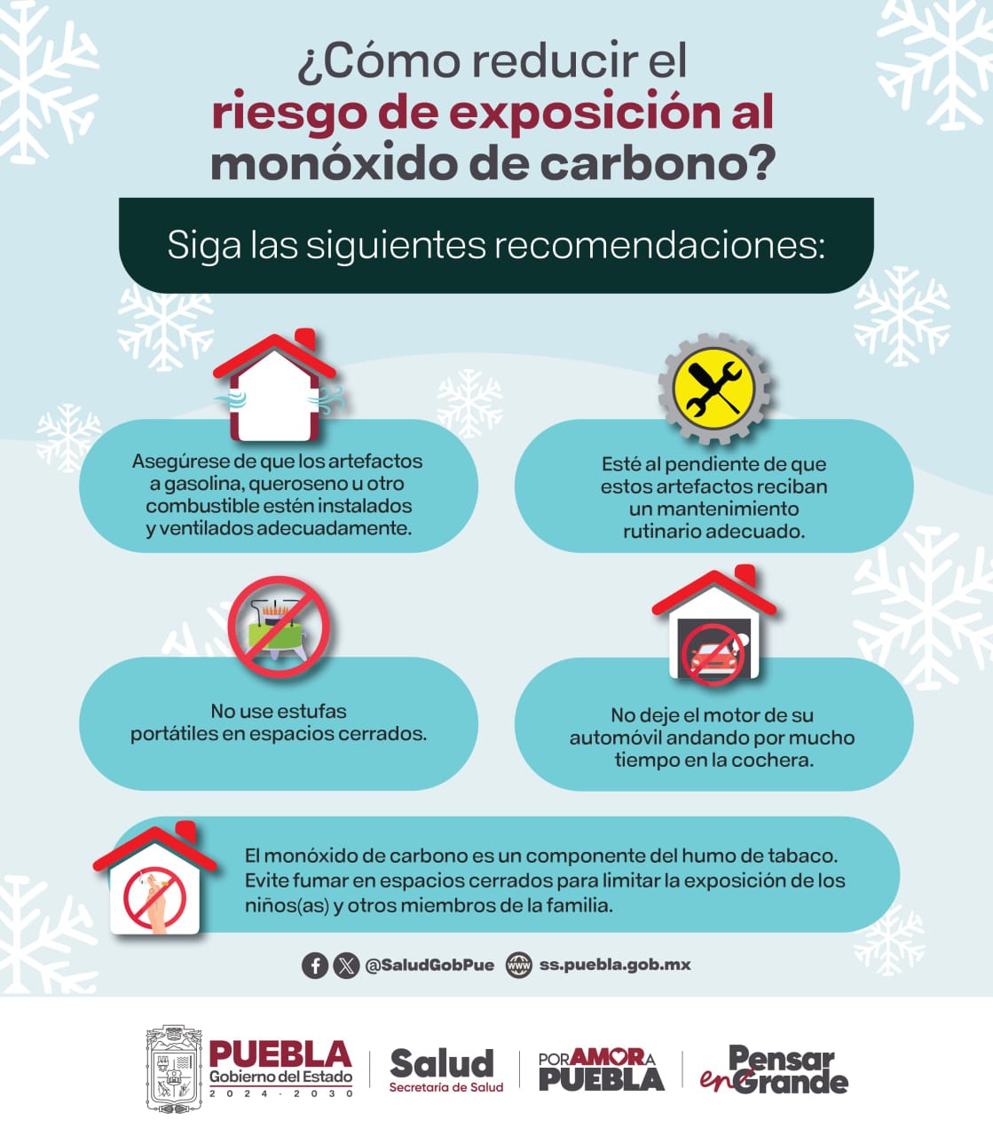 Emite Salud recomendaciones para evitar intoxicaciones por monóxido de carbón