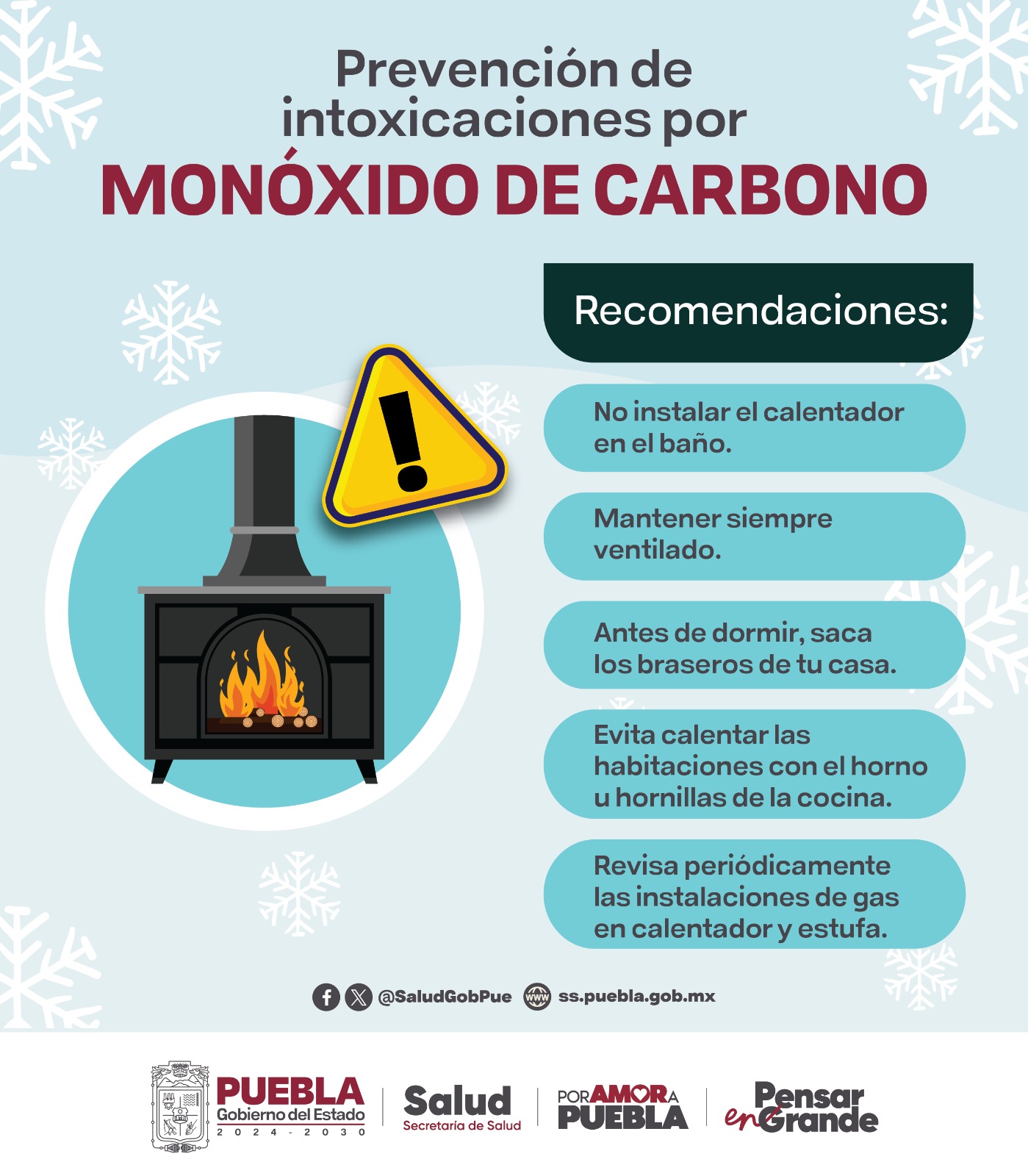 Emite Salud recomendaciones para evitar intoxicaciones por monóxido de carbón