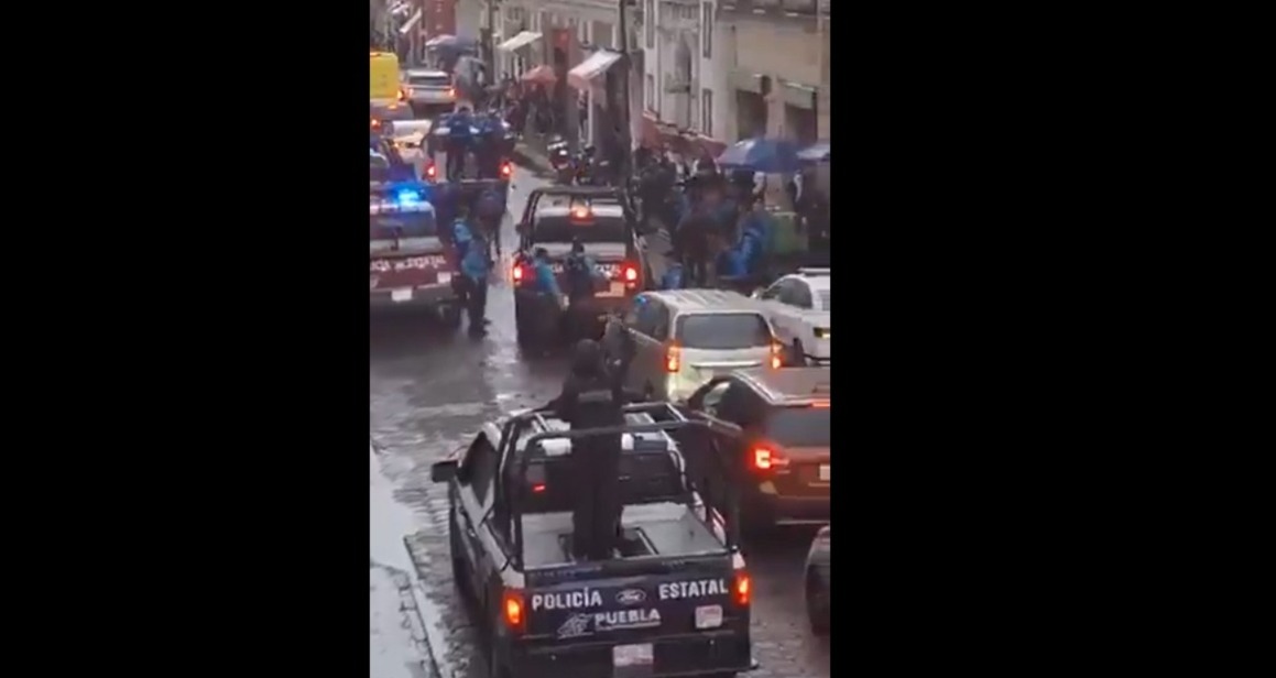 Asalto a tienda Coppel desata fuerte operativo en el Centro Histórico de Puebla