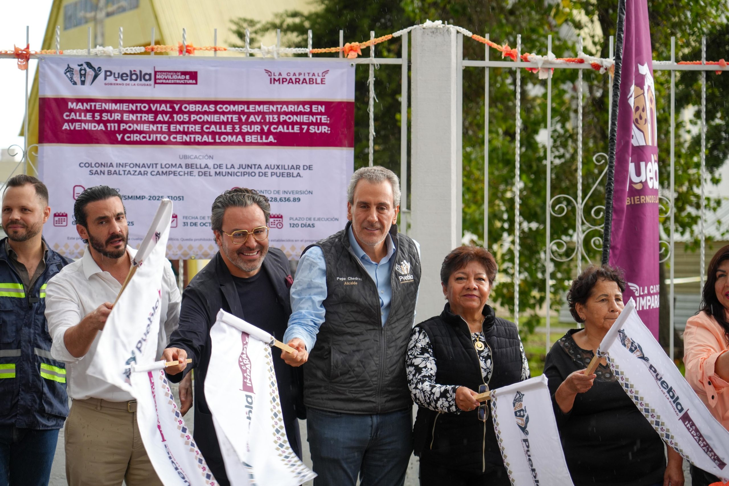 Arranca Ayuntamiento de Puebla rehabilitación vial en la unidad habitacional Loma Bella