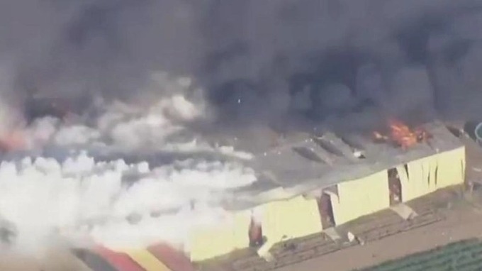 Explosión en almacén de pirotecnia