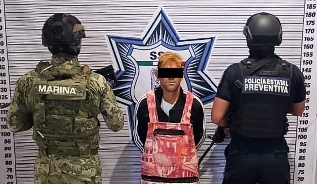 Detienen SSP y Semar a “El Quijadas”, presunto distribuidor de sustancias ilícitas