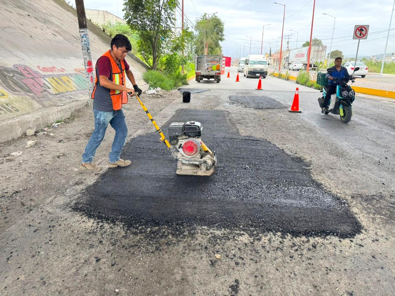 Trabajos de bacheo