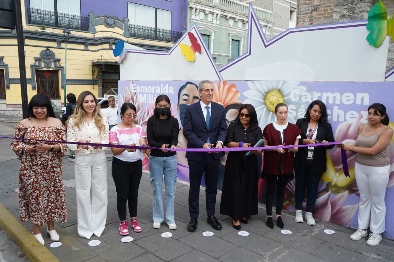 Ayuntamiento de Puebla dedica mural a mujeres sobrevivientes de violencia ácida