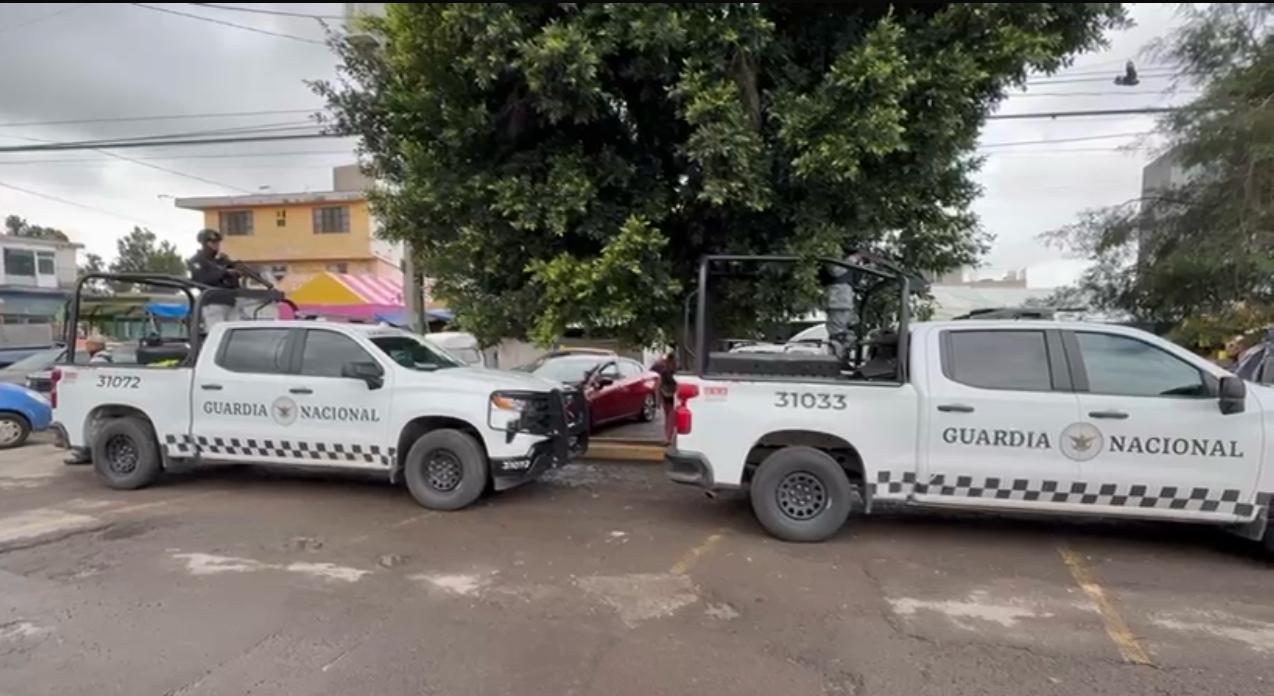 Ubicación por GPS de motocicleta robada moviliza a la Guardia Nacional en el mercado Morelos
