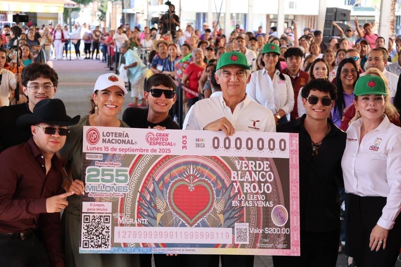 Lotería Nacional lleva a Nuevo Laredo el Sorteo "México con M de Migrante" para honrar a las y los mexicanos en el extranjero
