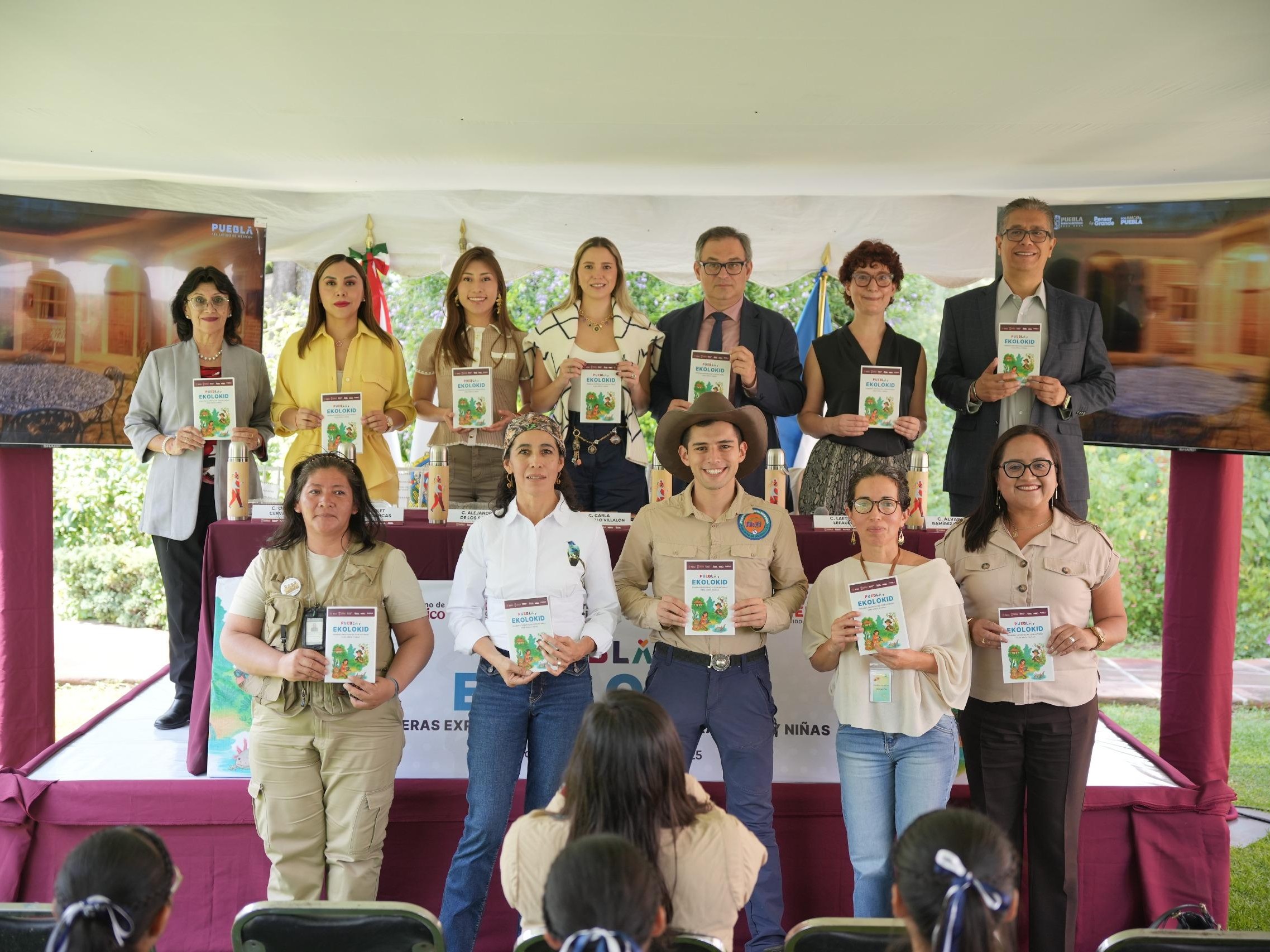 Gobierno de Puebla y Francia presentan el libro “EKOLOKID”; promueven turismo comunitario en infancias