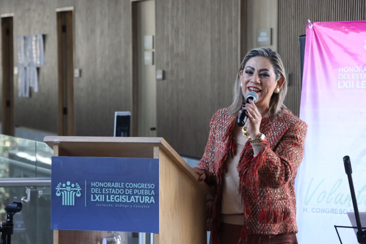 Minerva García Chávez, titular del Voluntariado del Congreso de Puebla. Foto: Especial