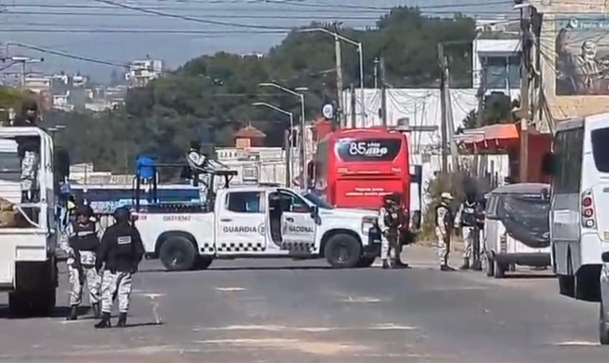 Guardia Nacional activa operativo de búsqueda de armamento robado en Xonacatepec