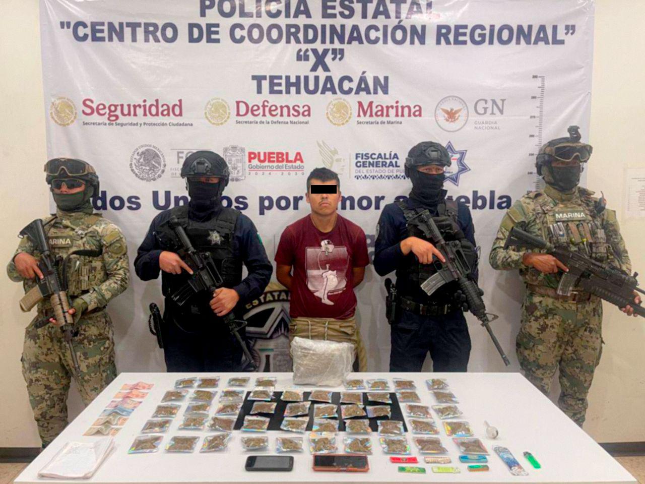 Detiene SSP y Semar a presunto narcomenudista de Tehuacán