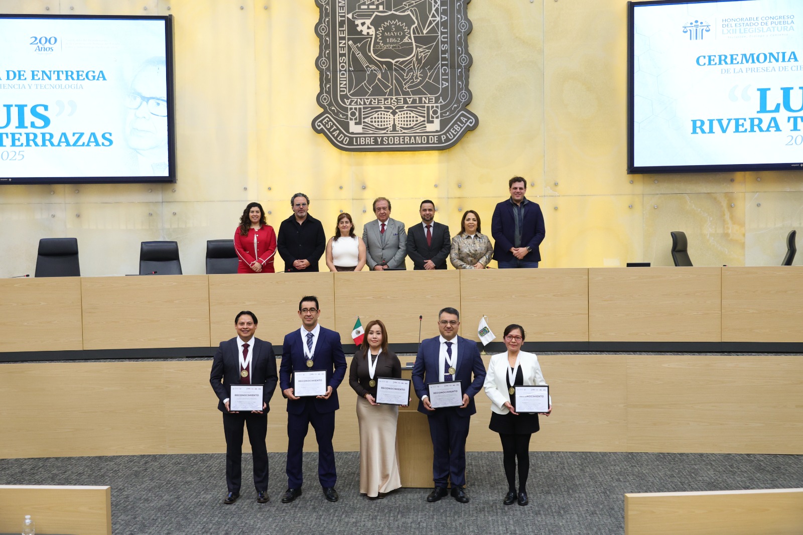 Entrega Congreso de Puebla la Presea de Ciencia y Tecnología “Luis Rivera Terrazas”