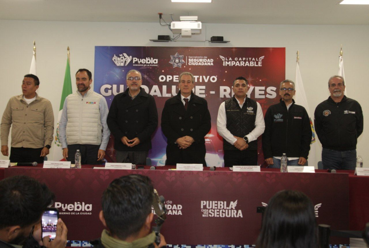 Puebla pone en marcha Operativo Guadalupe–Reyes con más de 600 elementos y una expectativa de 300 mil visitantes