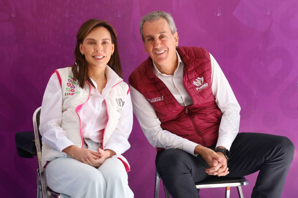 MariElise Budib, presidenta honoraria del SMDIF de Puebla, y Pepe Chedraui Budib, presidente municipal de Puebla. Foto: Especial