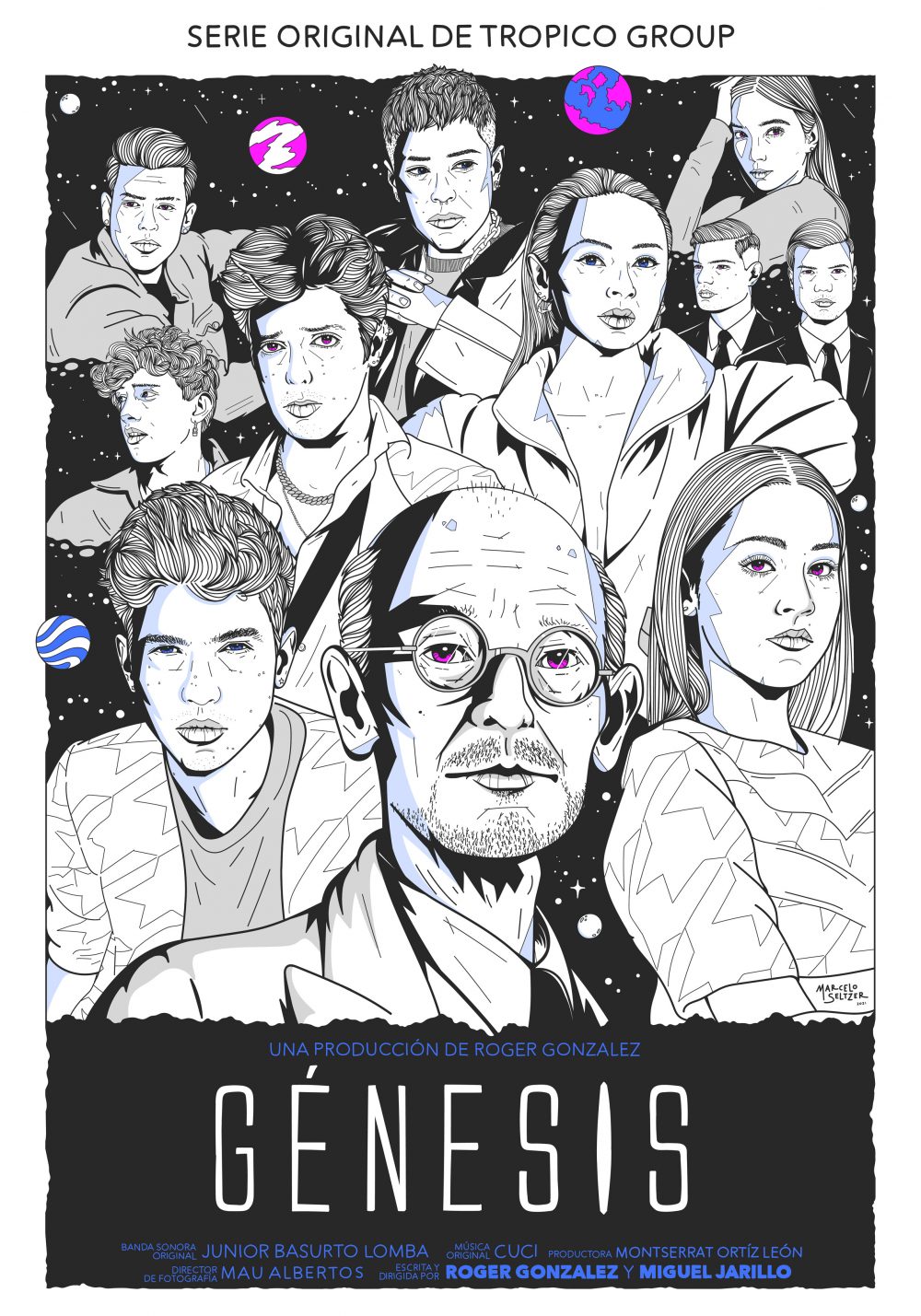 Roger González reúne a Tiktokers en la serie Genesis.