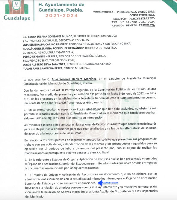 Caerá Anai Yosenia, Alcaldesa de Guadalupe