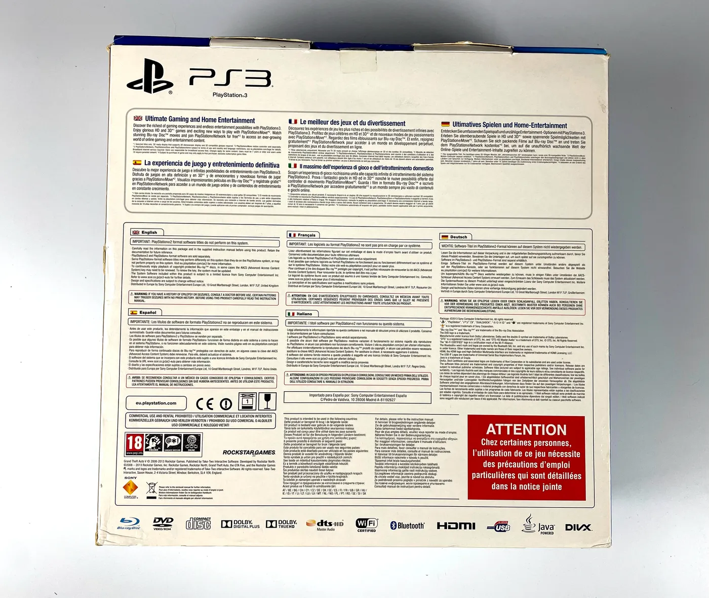 Konsola PlayStation 3 500GB CECH-4004C GTA V Pack Komplet