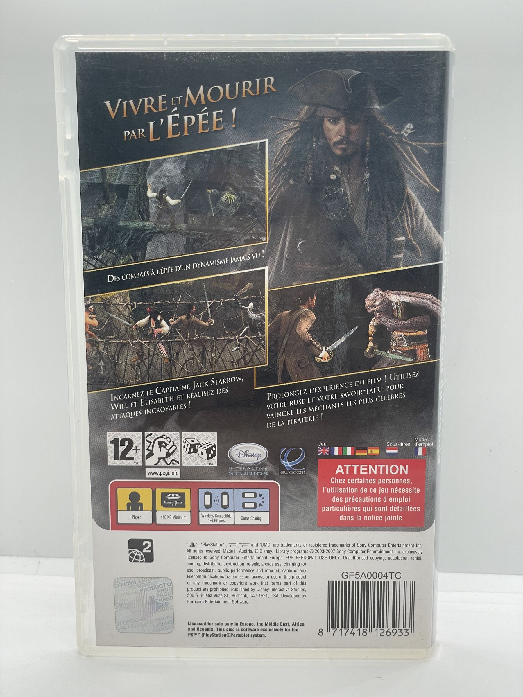 Pirates of the Caribbean At World's End PSP
